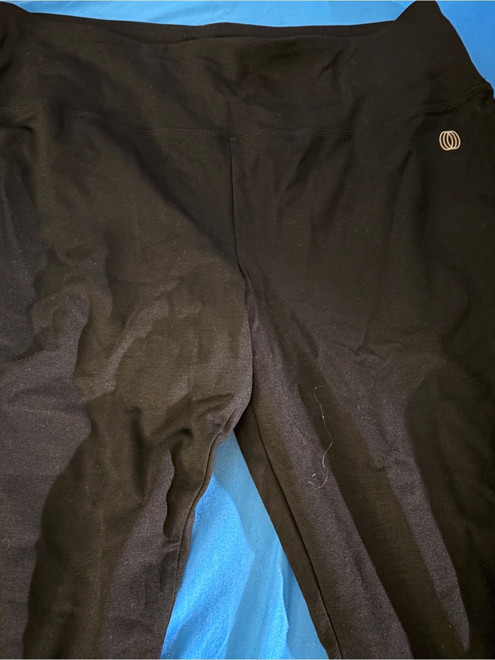 Balance Collection Black High-Rise Leggings with Logo Tag